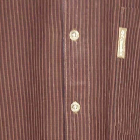 Columbia Red Navy Plaid Button Down Shirt  Large - Picture 3 of 4